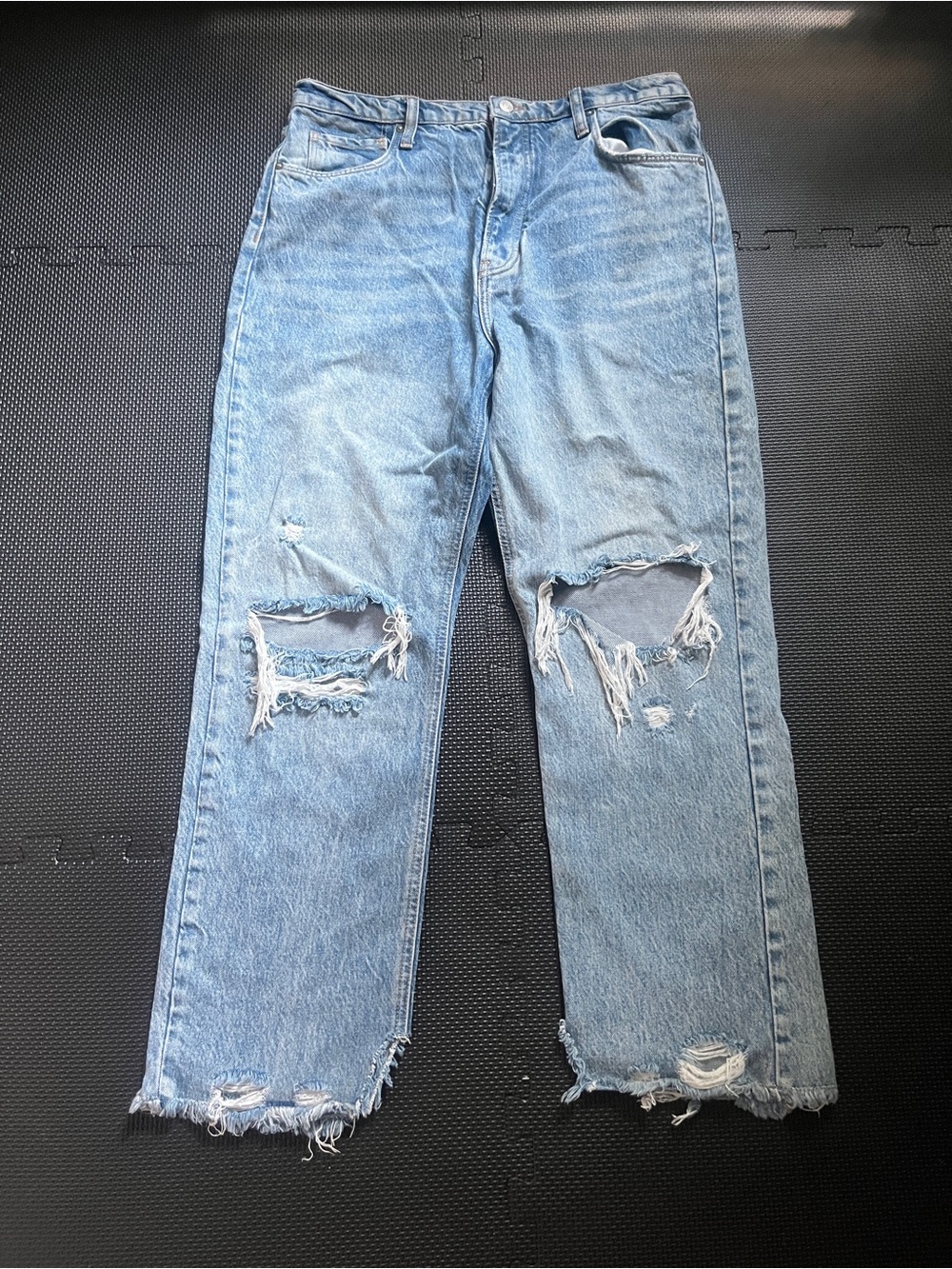 Free People We The Free EUC Baggy Boyfriend Light Wash Jeans Sz 31